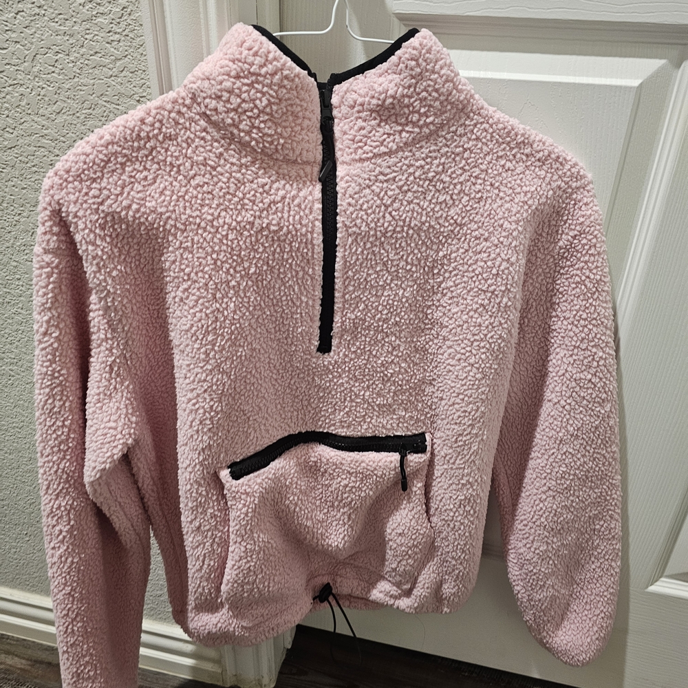 No Boundaries Pink Teddy Jacket